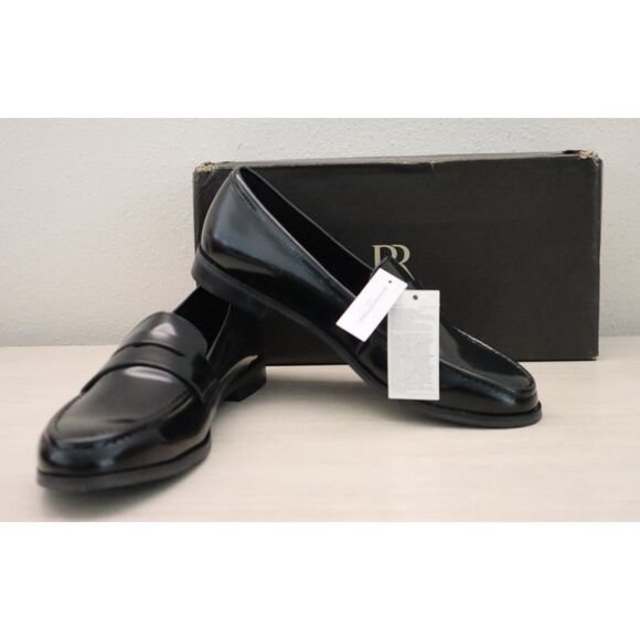 Banana Republic Factory 860537-001 Women's Sz 7 Black Leather Loafers - Picture 1 of 15